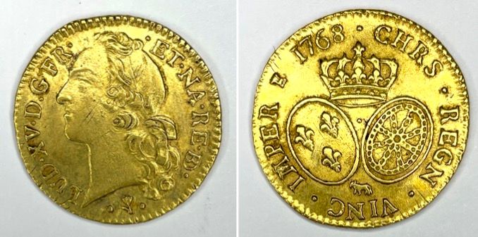 Null France – Louis XV (1715-1774)

Un Louis d'or du Béarn au bandeau 1768 PAU

&hellip;