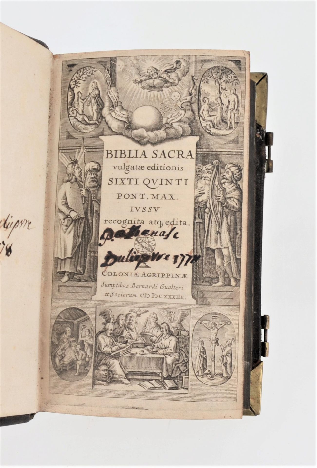 BIBLE. Biblia sacra vulgate editionis Sixti Quinti. Cologne, Sumptibus Bernardi &hellip;