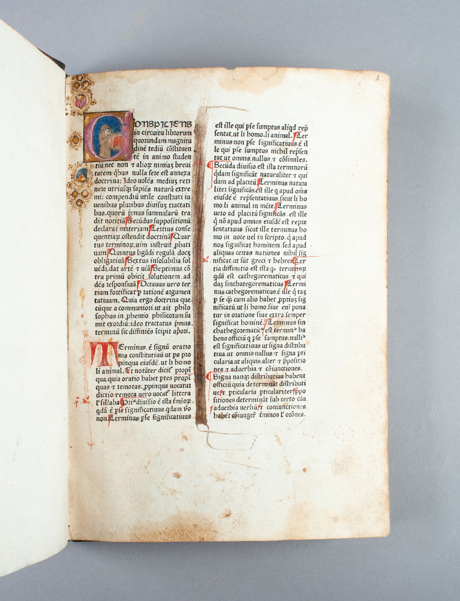 PAULUS VENETUS. [Logica]。在巡回图书馆中的作用...。S.L.N.D.[colophon]：米兰，克里斯托弗-瓦尔达夫，1474年12月&hellip;