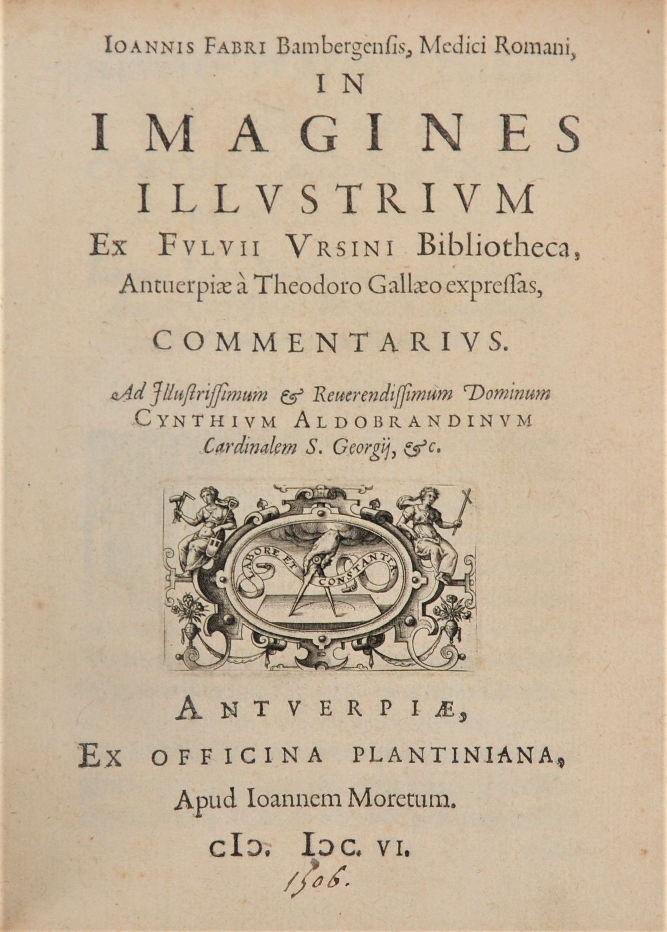 FABER (Johannes). In Imagines illustrium Ex Fulvii Ursini Bibliotheca... Comment&hellip;