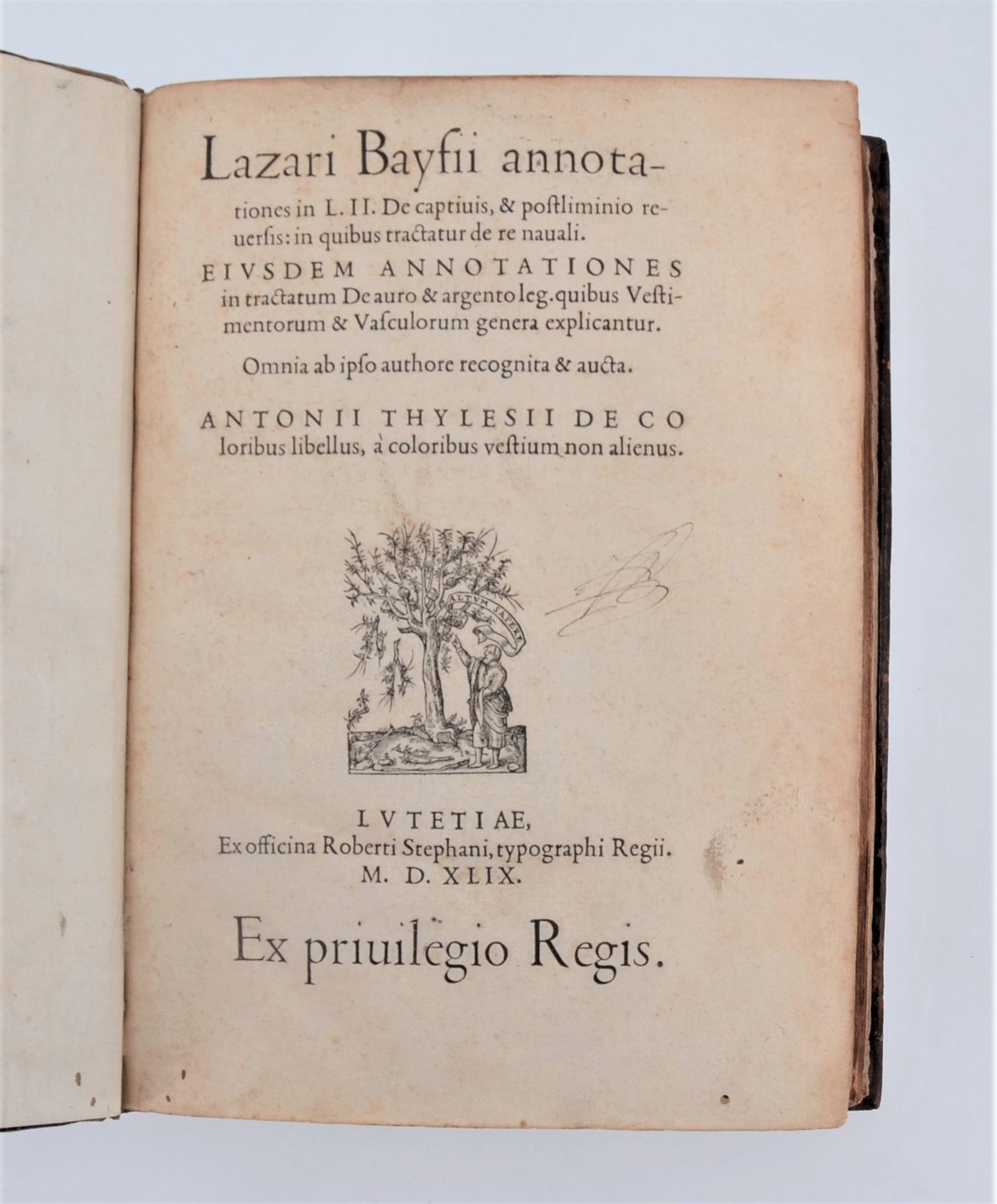 BAÏF (Lazare de). Annotationes in L.II. De captivis… de Re navali… De auro & arg&hellip;