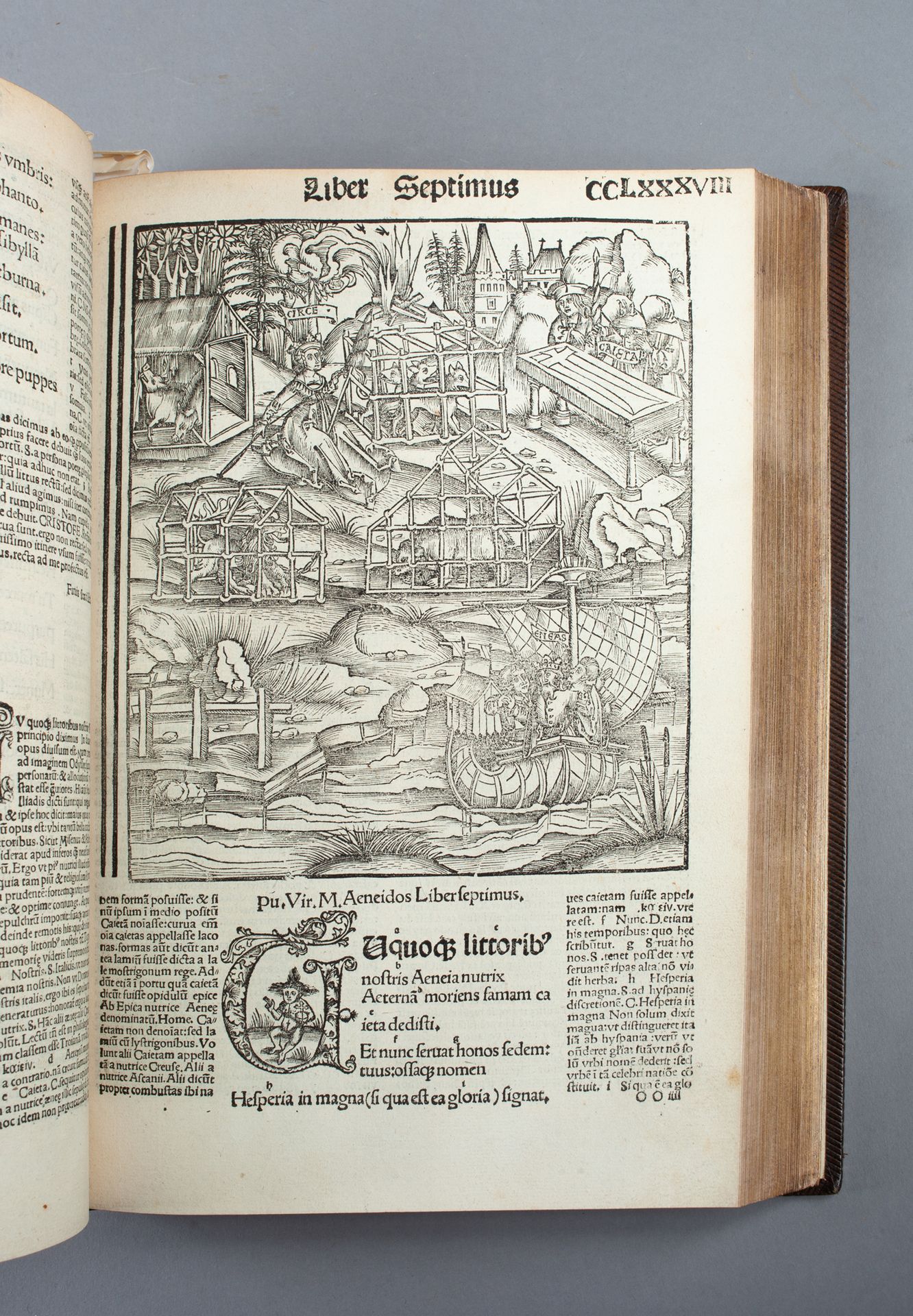 VIRGILE. Opera. Strasbourg, Johann Grüninger, 1502. In-folio, brown morocco, mul&hellip;