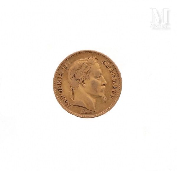 Pièce 20 FF or Une pièce en or de 20 FF Napoléon III lauré

1866 BB