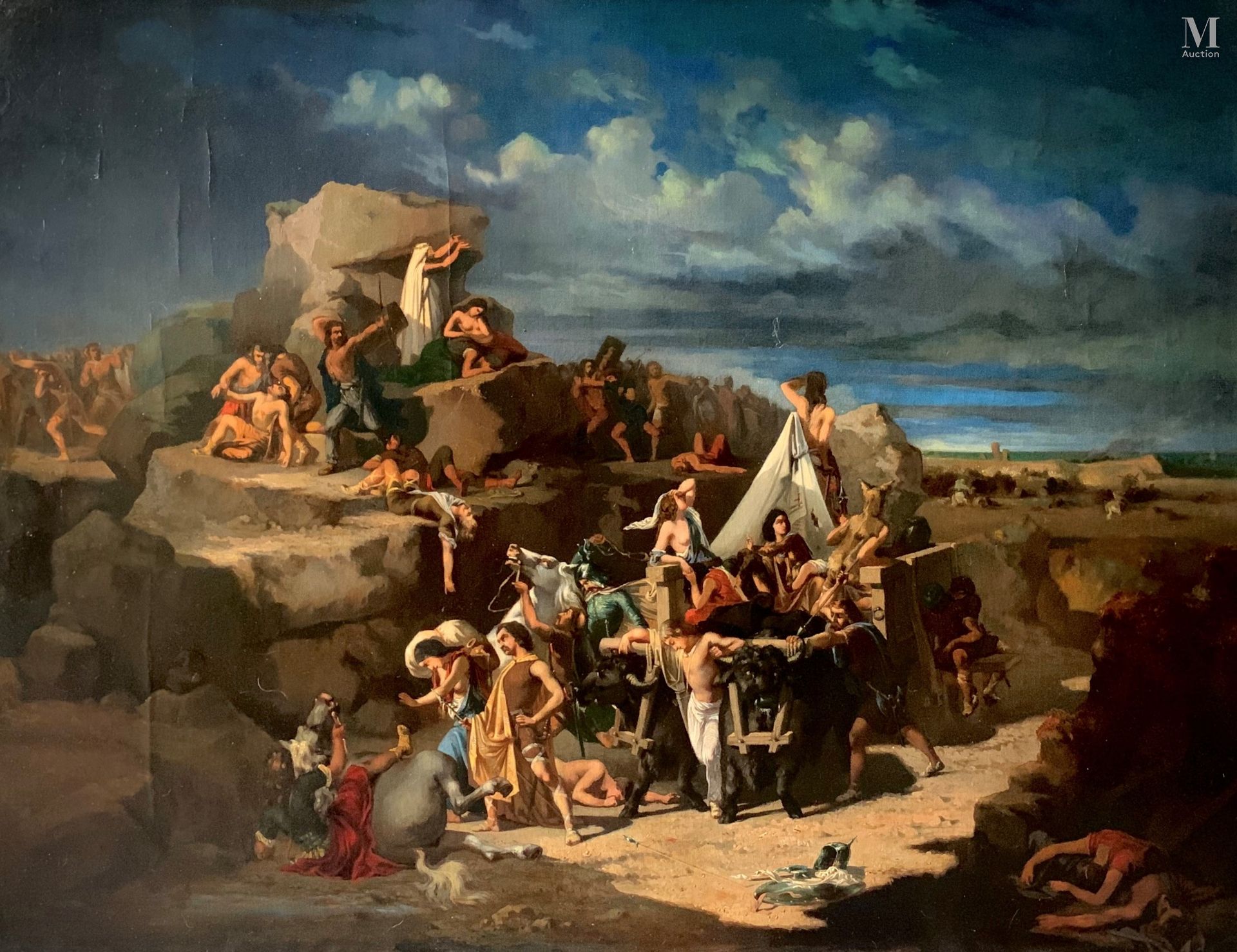 LOUIS-LÉOPOLD ROBERT (1794 - 1835) 
LA RÉVOLTE DES CIMBRES




80 x 103,5 cm