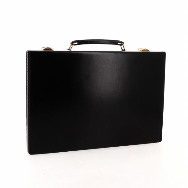 HERMES Toilet case "Jet

in black box, gold-plated metal fittings

35 x 24 x 5,5&hellip;
