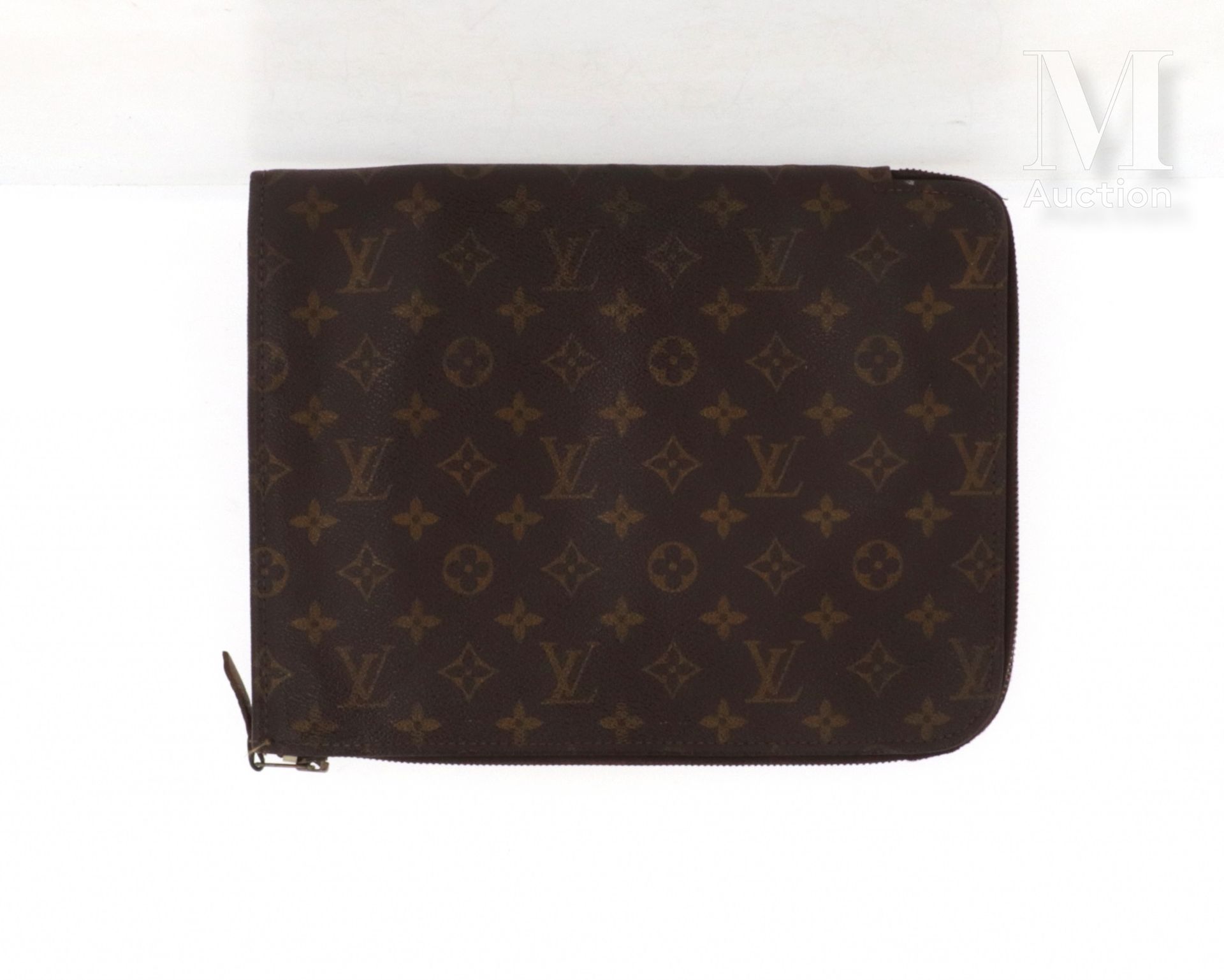 LOUIS VUITTON Pouch and two chequebook holders

Monogram canvas 

Pouch

29 x 23&hellip;