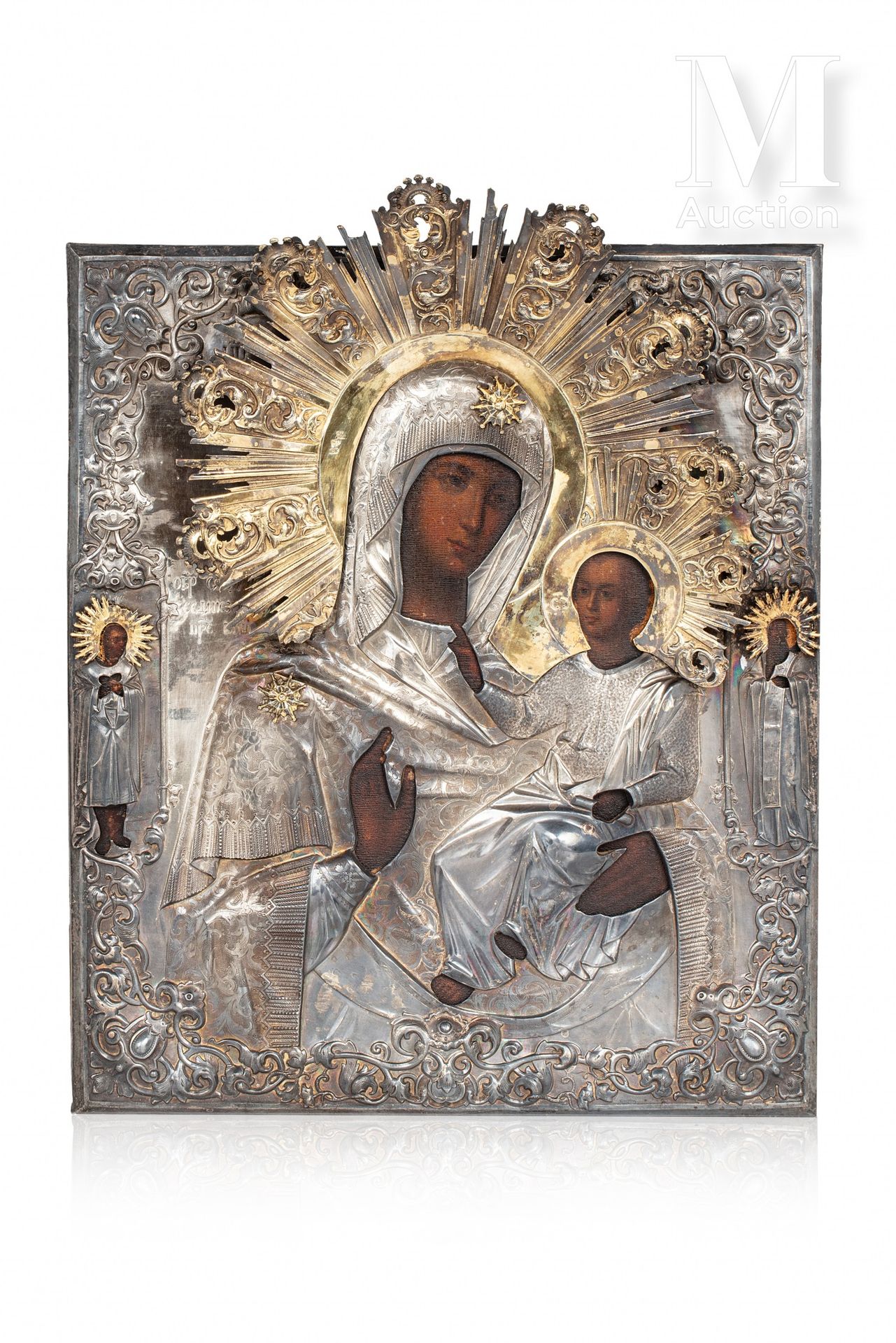 Icône de la Mère de Dieu de Smolensk. 





它的左边是圣约翰，右边是一位圣人。

木头上的钢笔画保存在84佐罗特尼克&hellip;