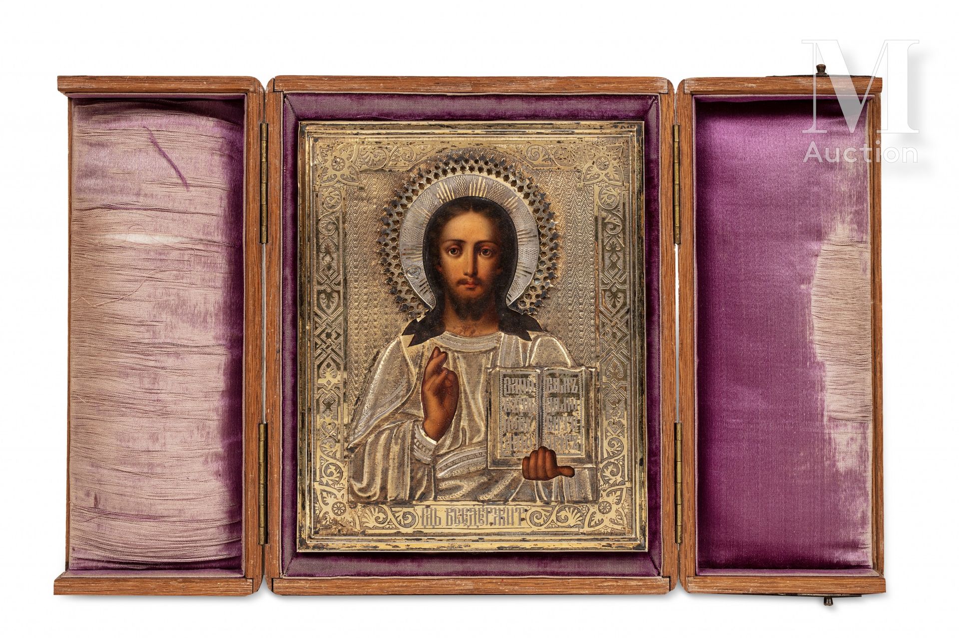 Icône du Christ Pantocrator 
Tempera su legno, conservata in un bellissimo oklad&hellip;