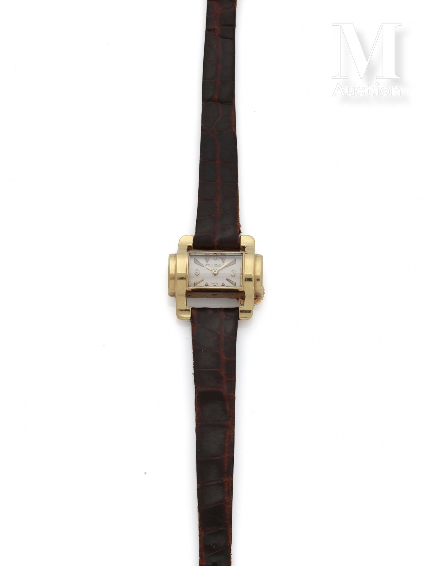 JAEGER-LECOULTRE 非常罕见的女式手表

被称为 "tuile "的二元模式

约1930年

18K金表壳

手动上弦机械机芯

签署的运动

&hellip;