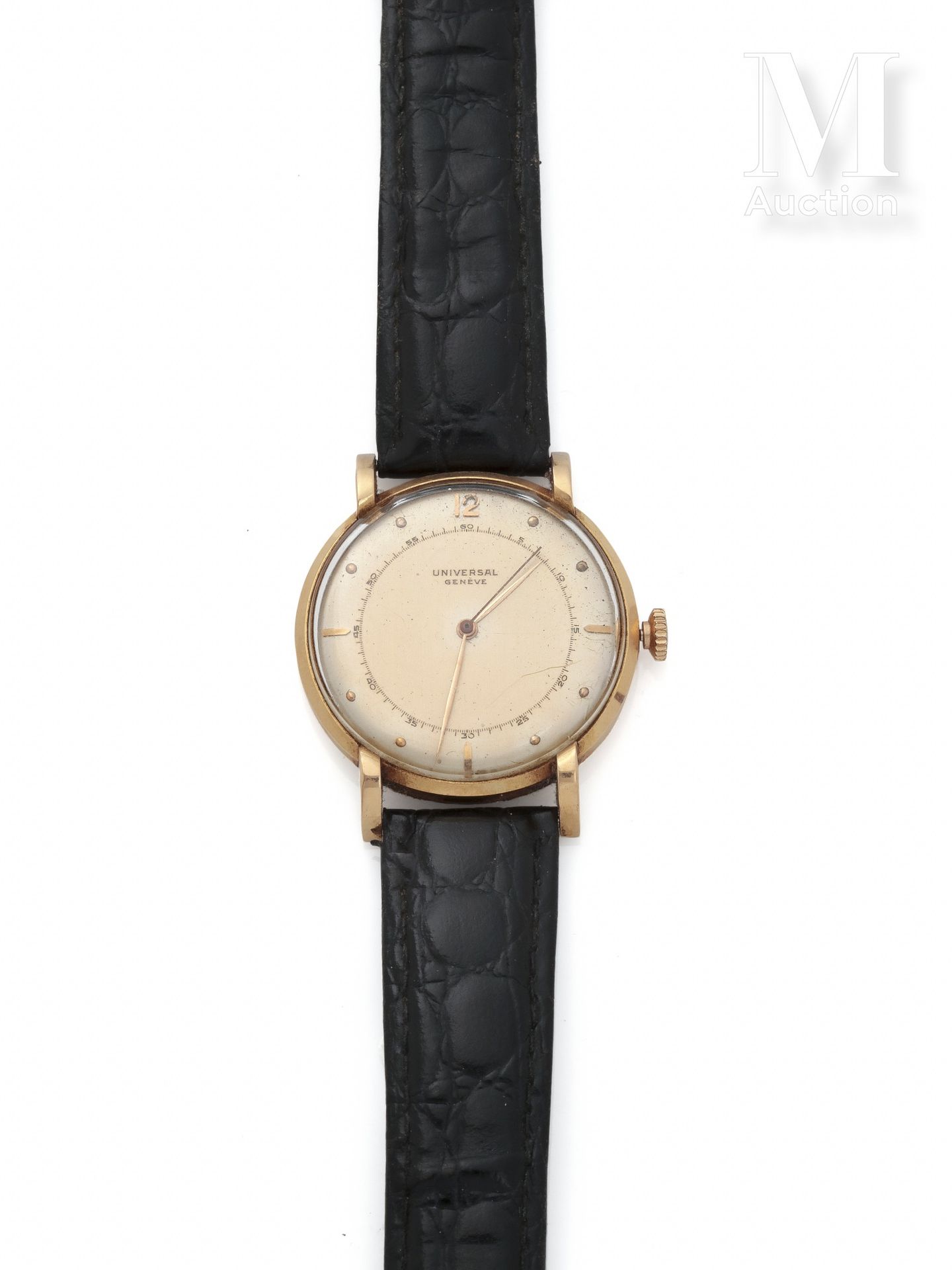 UNIVERSAL GENEVE Numero di catalogo 107161

Circa 1945

Raro ed elegante orologi&hellip;