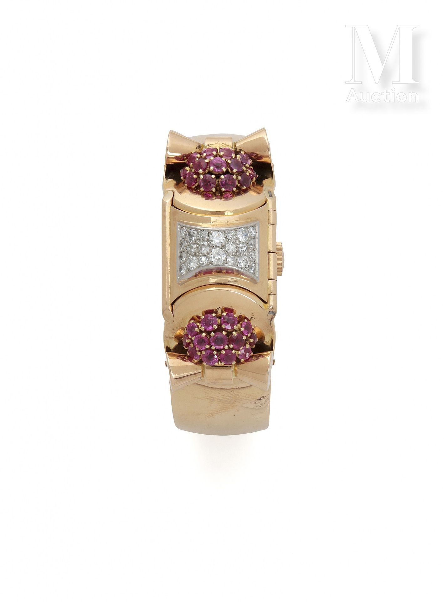 LANCO Women's wristwatches

Circa 1950

18K gold case set with diamonds and rubi&hellip;