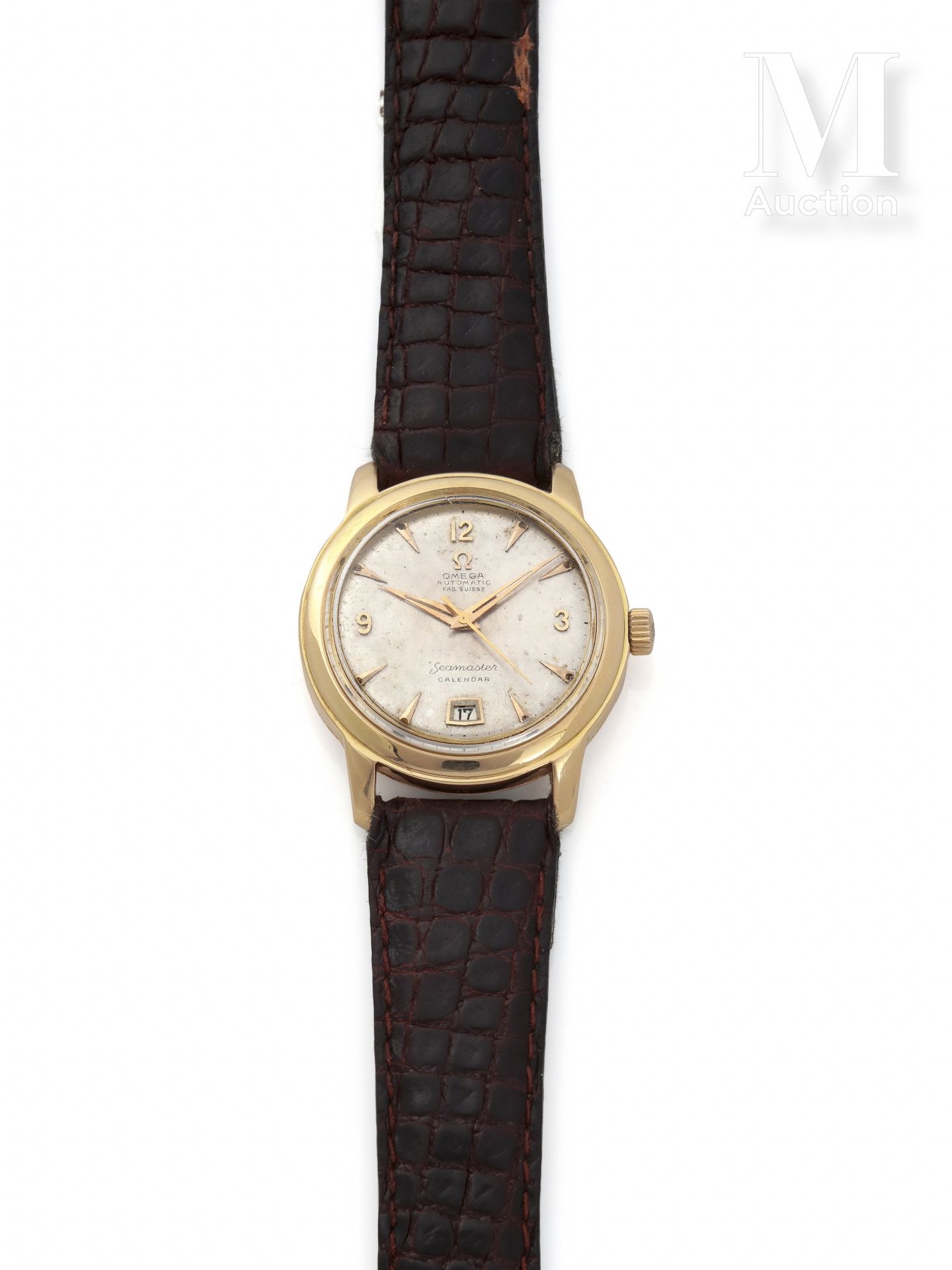 OMEGA "Seamaster Calendar

Circa 1950

Men's watch

Silver dial with index and A&hellip;