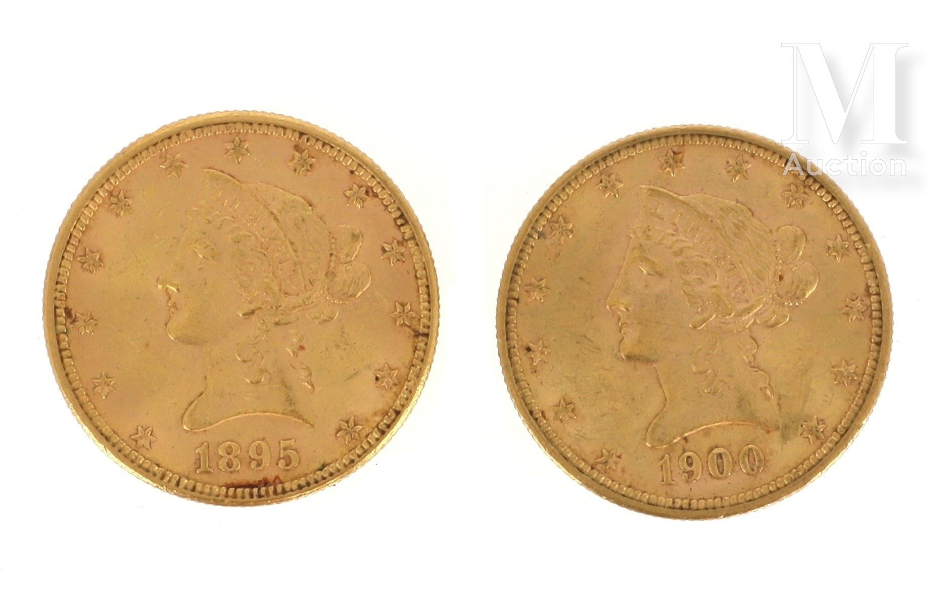 Deux pièces 10 Dollars or Deux pièces en or de 10 Dollars USA Liberty Head

1895&hellip;