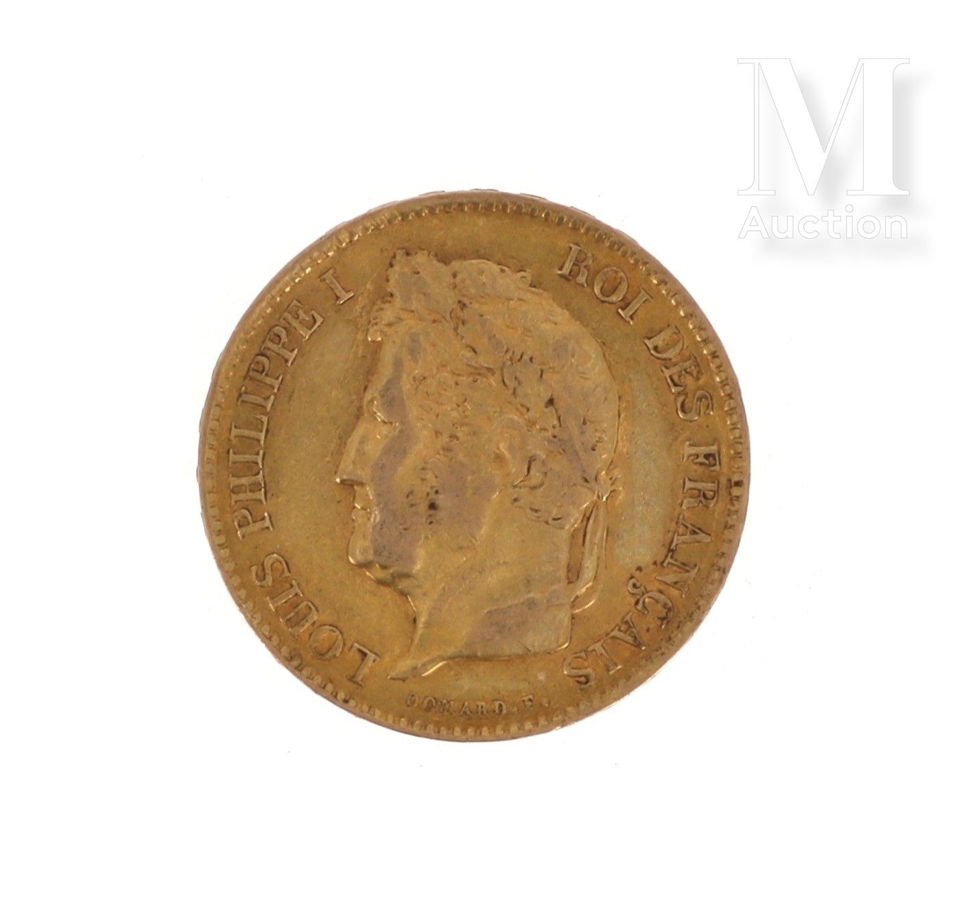 Pièce 40 FF or Une pièce en or de 40 FF Louis Philippe 

1834 A