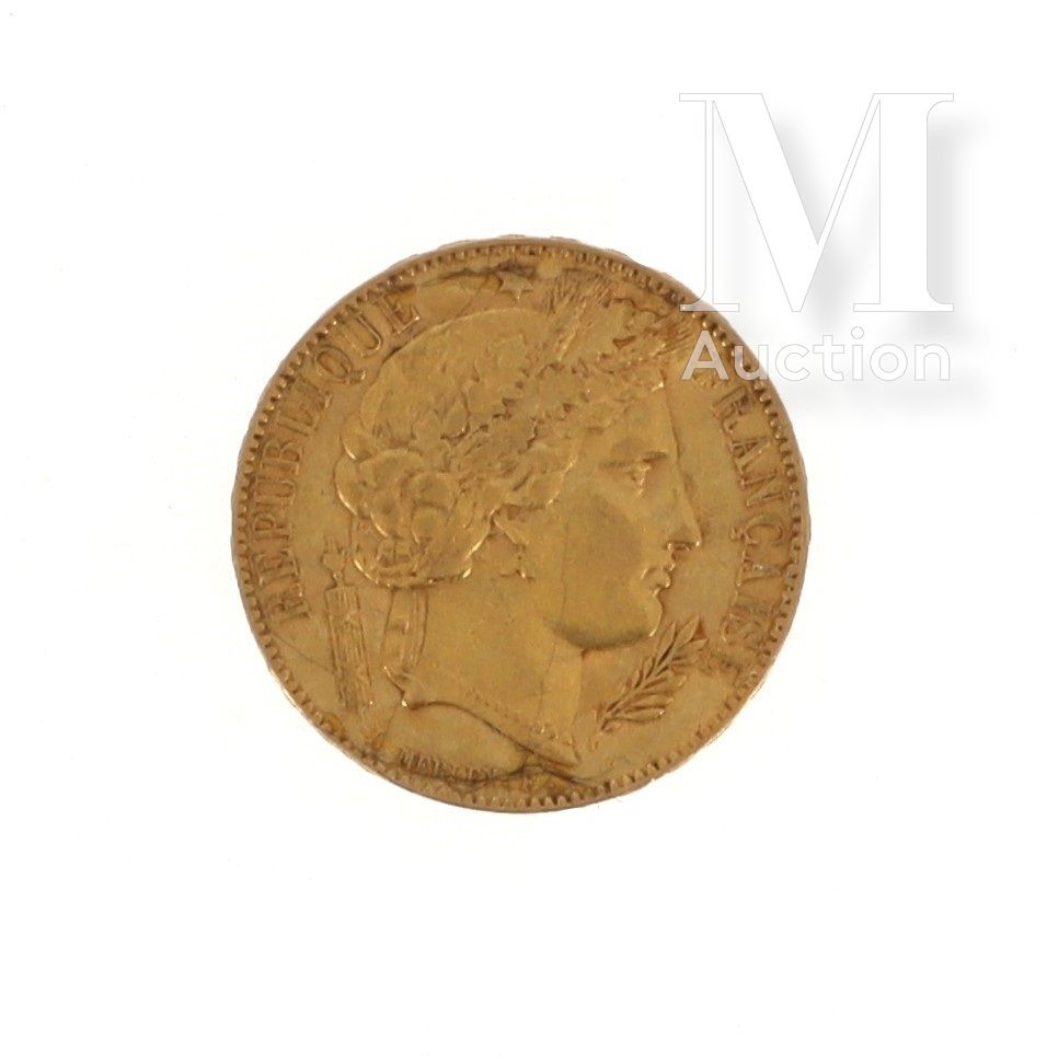 Pièce 20 FF or Une pièce en or de 20 FF Cérès 

1850 A
