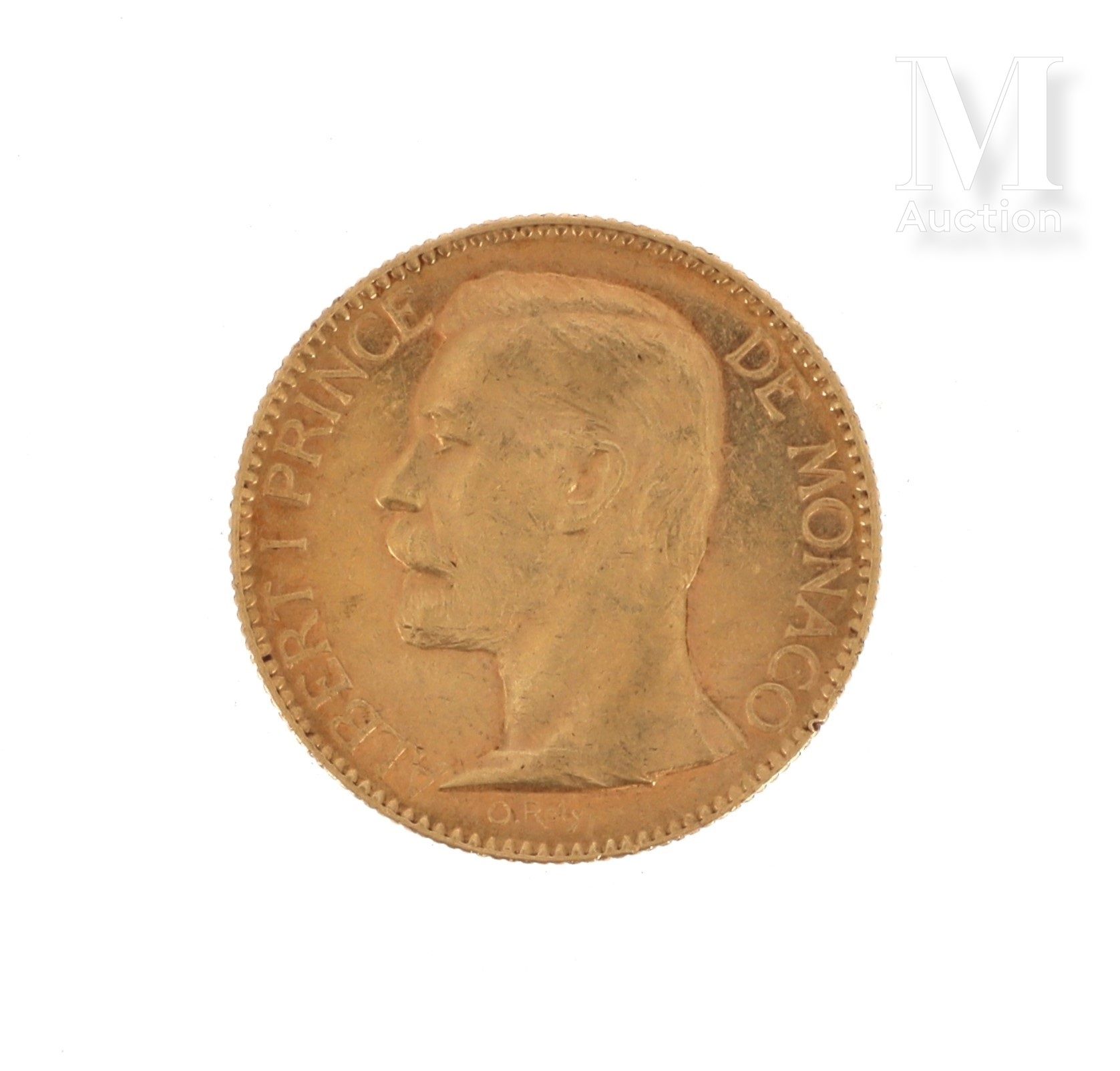 Pièce 100 FF or Une pièce en or de 100 Francs Monaco Albert I

1901