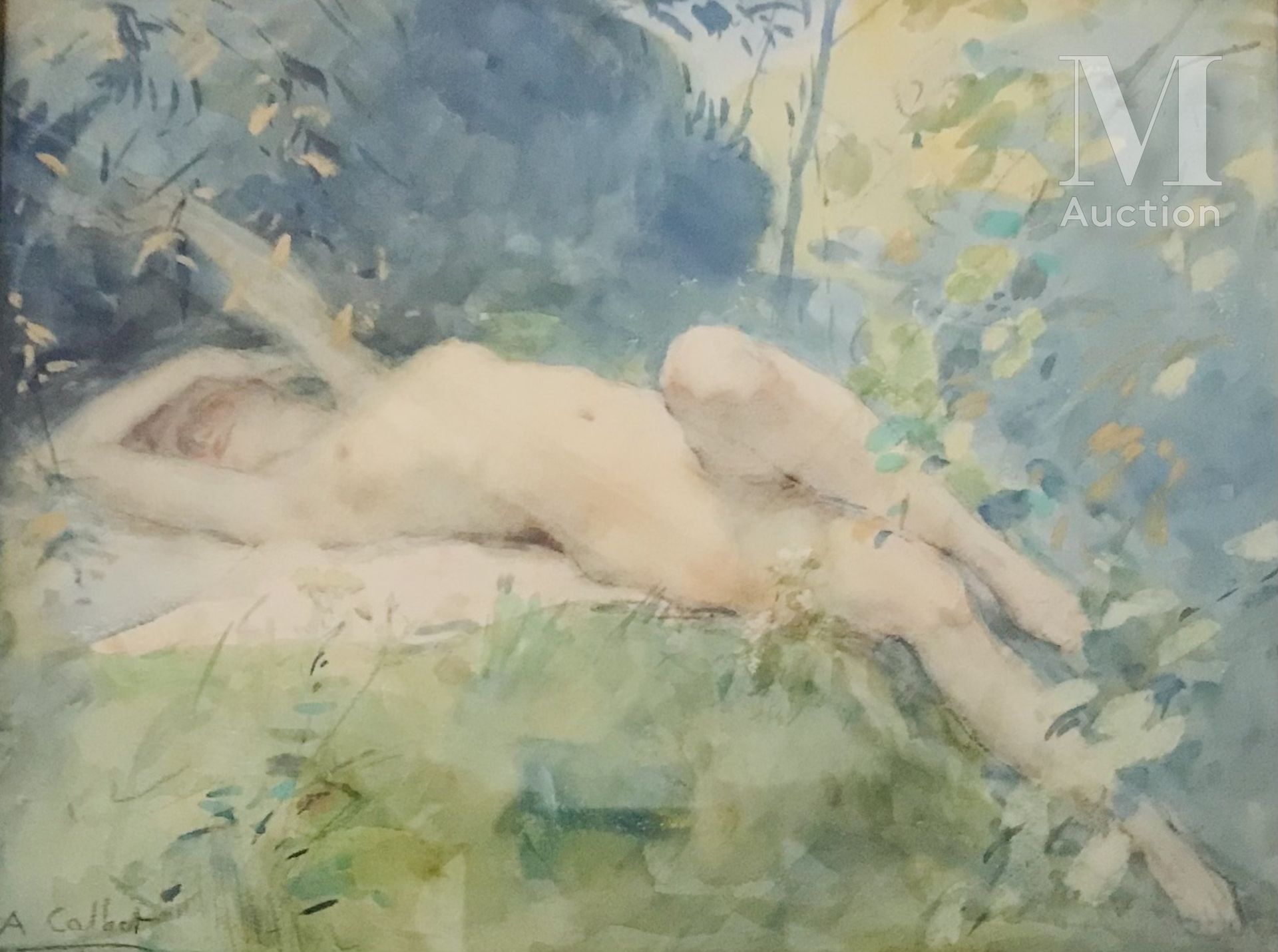 Antoine CALBET (1860-1944) Femme nue allongée

Aquarelle signée en bas à gauche
&hellip;