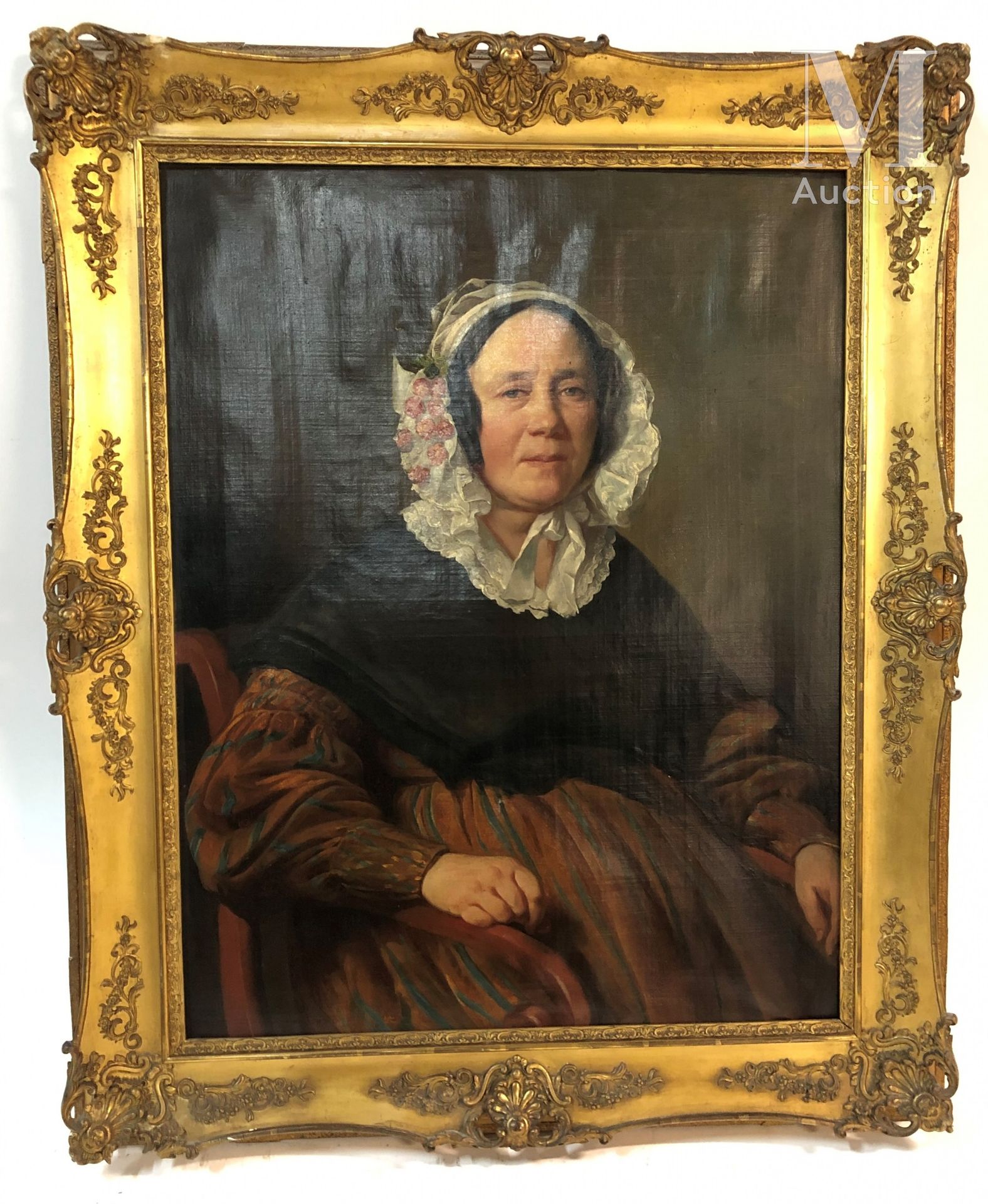 ECOLE FRANCAISE DU XIXème siècle Portrait de femme assise à la coiffe

Portrait &hellip;