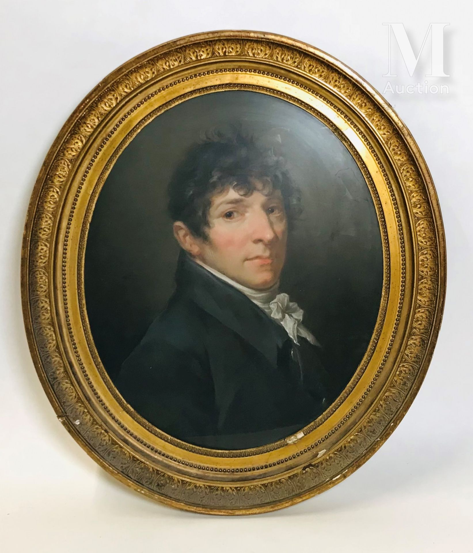 Ecole du début du XIXème siècle Portrait de gentilhomme de trois-quart

Pastel s&hellip;