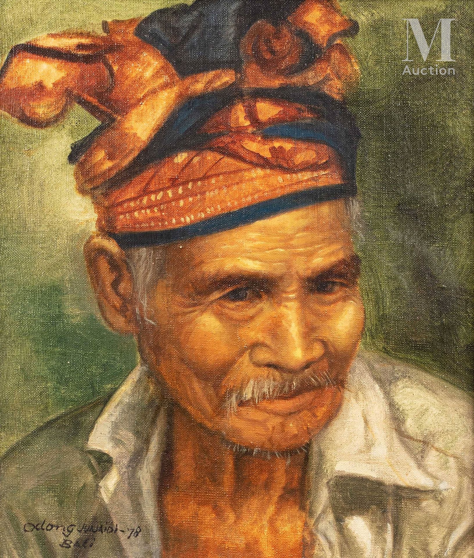 ODONG JUNAIDI (né en 1959), Portrait d'homme, 1978 Öl auf Leinwand

Signiert, da&hellip;