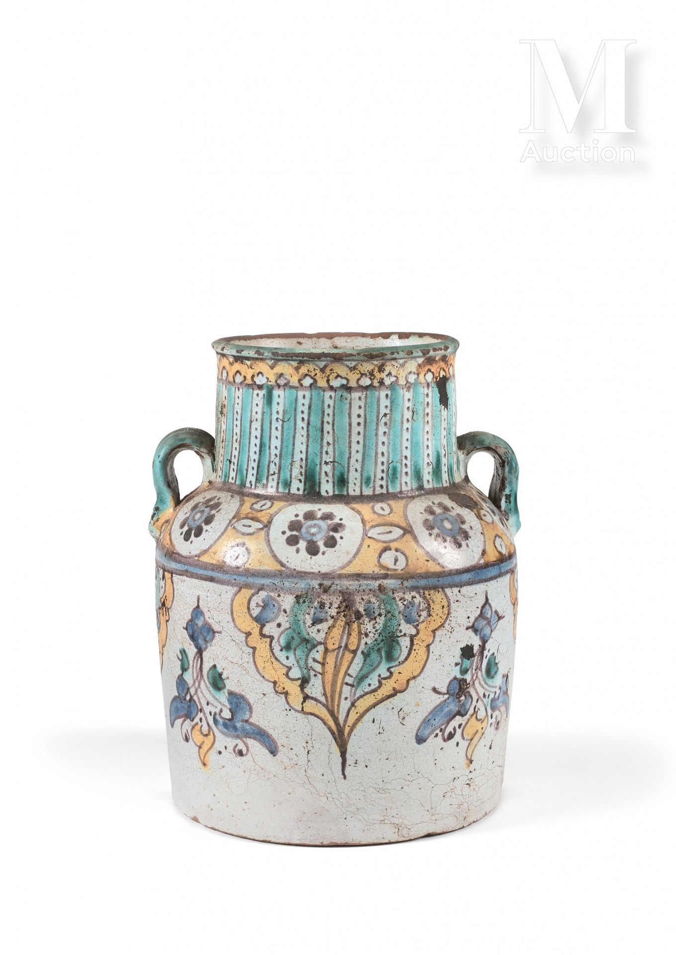 Qolla - Jarre à deux anses Maroc, Fès, XVIIIe siècle

En céramique polychrome pe&hellip;
