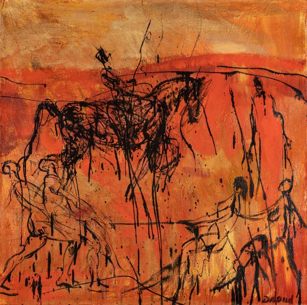David DAOUD, (Liban, 1970) 亚马逊的足迹

画布上的油画和图形

100 x 100 cm

在2020年画的

右下角署名 "达乌德&hellip;