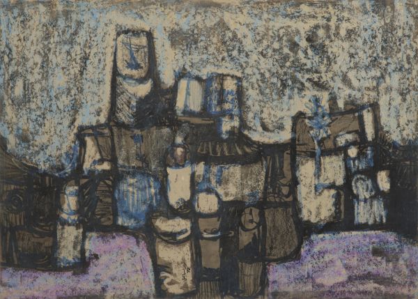 Nazir ISMAIL (Syrie, 1948-2016) 无题

纸上混合媒体

50 x 70厘米

画于1972年

中下部有阿拉伯文签名和日期 "N&hellip;