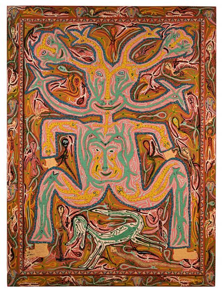 Ali MAIMOUN (né en 1956,Ouarzazate) Mixed media on wood panel

191 cm x 142 cm

&hellip;