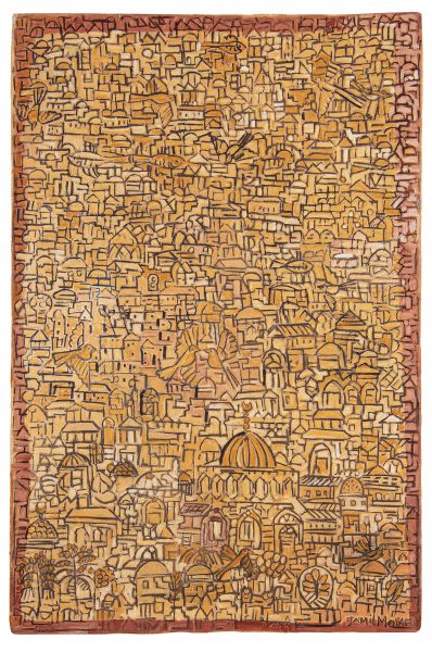 *Jamil MOLAEB (Liban,1948) Aus der Serie Jerusalem

Mischtechnik auf Leinwand

9&hellip;