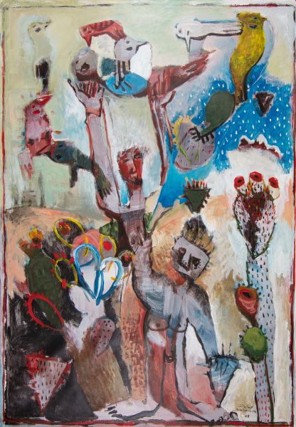 Karim ABOU SHAKRA (Palestinien,1982) 我今天的故乡--第二部分，2018

丙烯酸在画布上

140 x 200 cm

左&hellip;