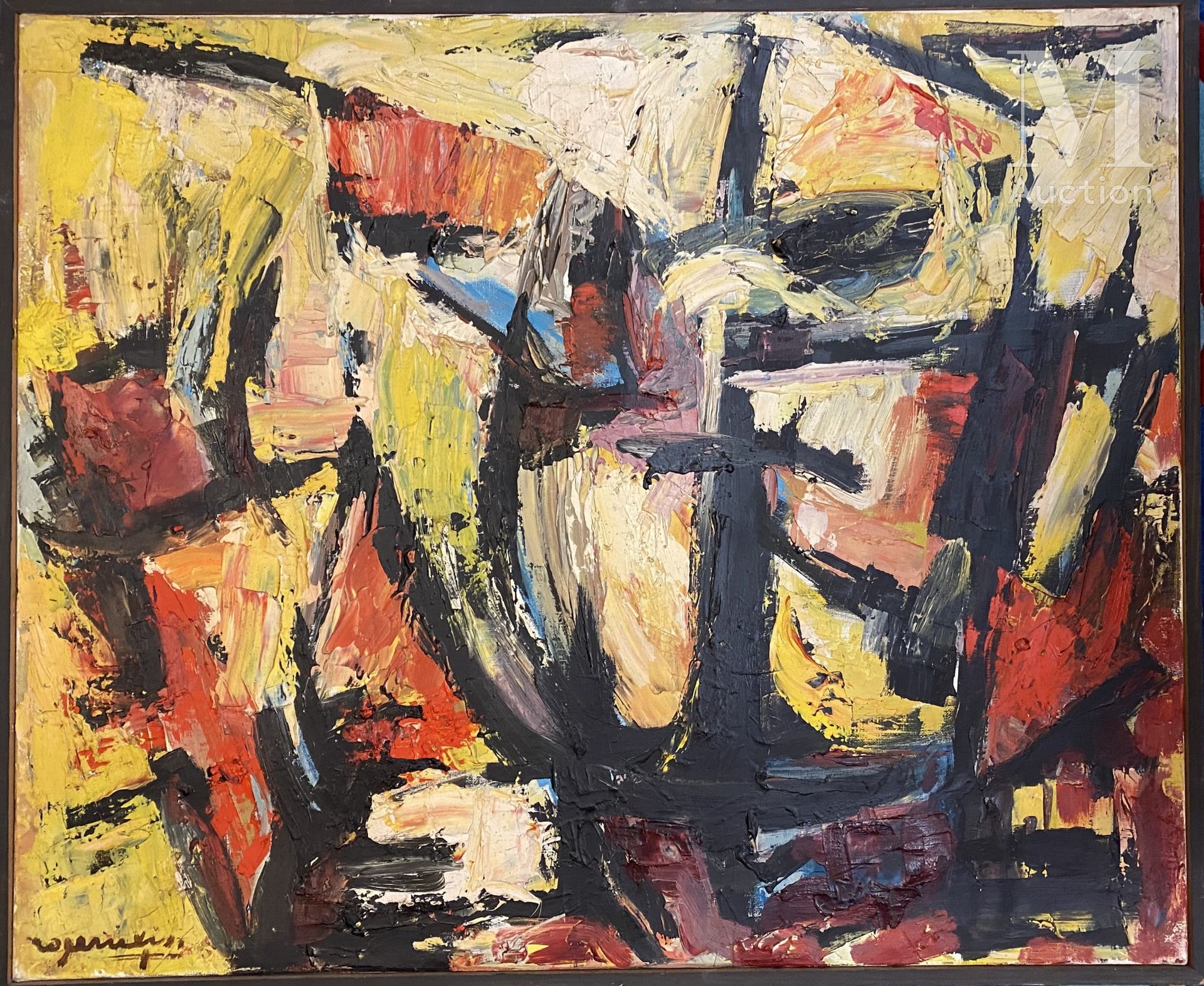 Roger WEISS (1910-1994) 
构成




布面油画，左下角有签名




60 x 73 cm









出处 :




私人收&hellip;