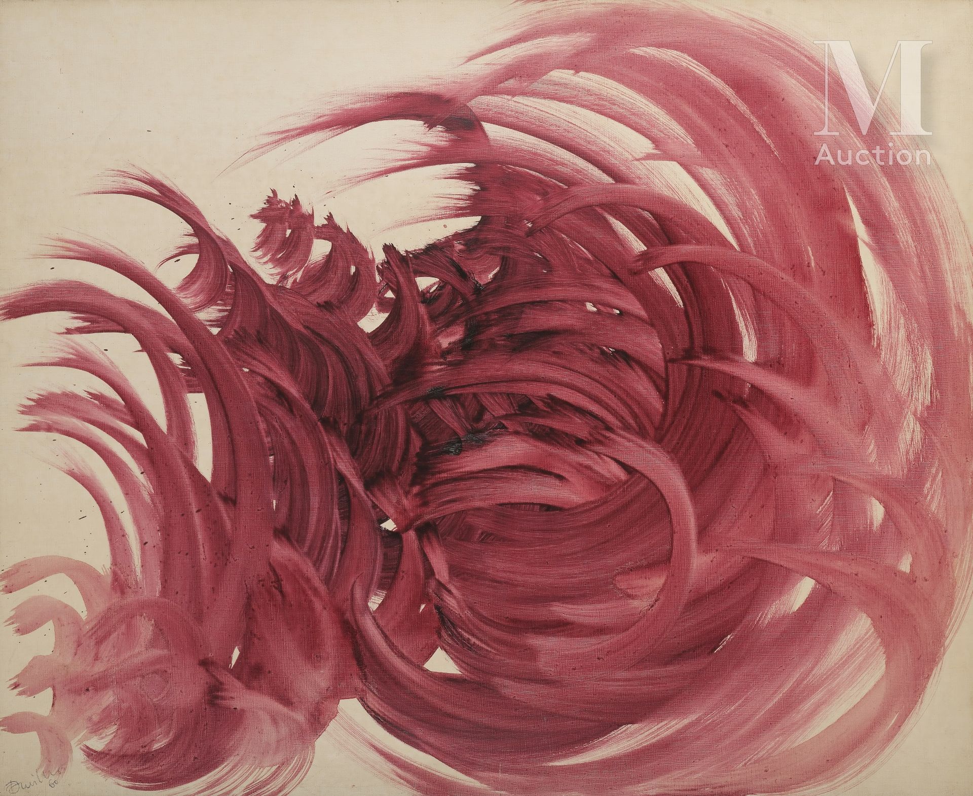 René DUVILLIER (1919-2002) 风》第7期, 1960年

布面油画，左下角有签名和日期，框架背面有会签、日期和标题

60 x 73 c&hellip;