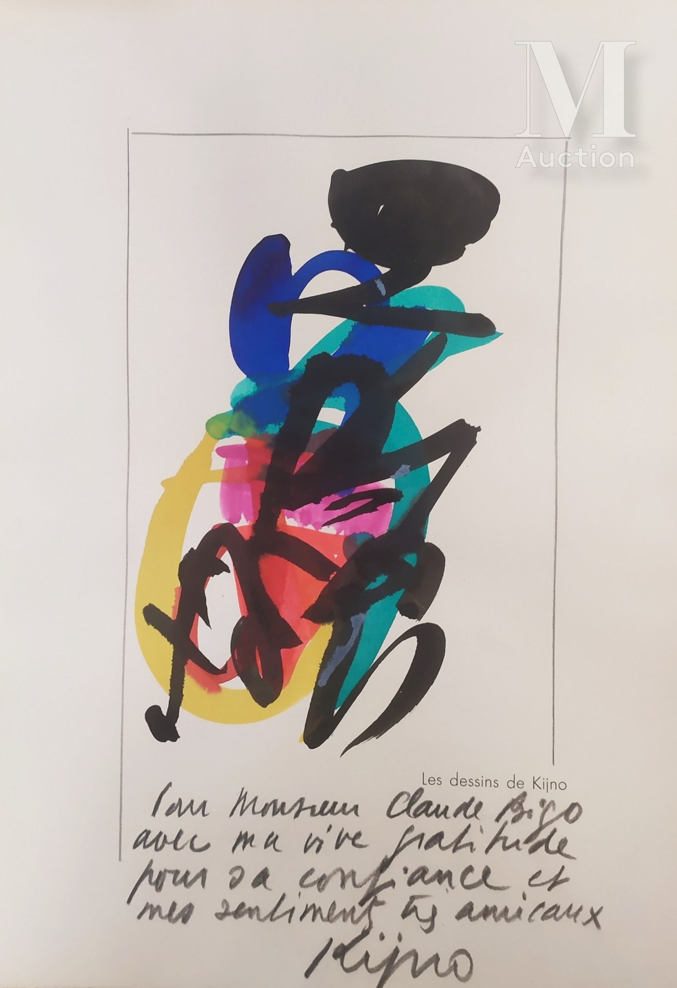 Ladislas KIJNO (1921-2012) 无题

纸上水墨，底部有签名和献词

44 x 31 cm



出处 :

私人收藏，巴黎

高：41 &hellip;