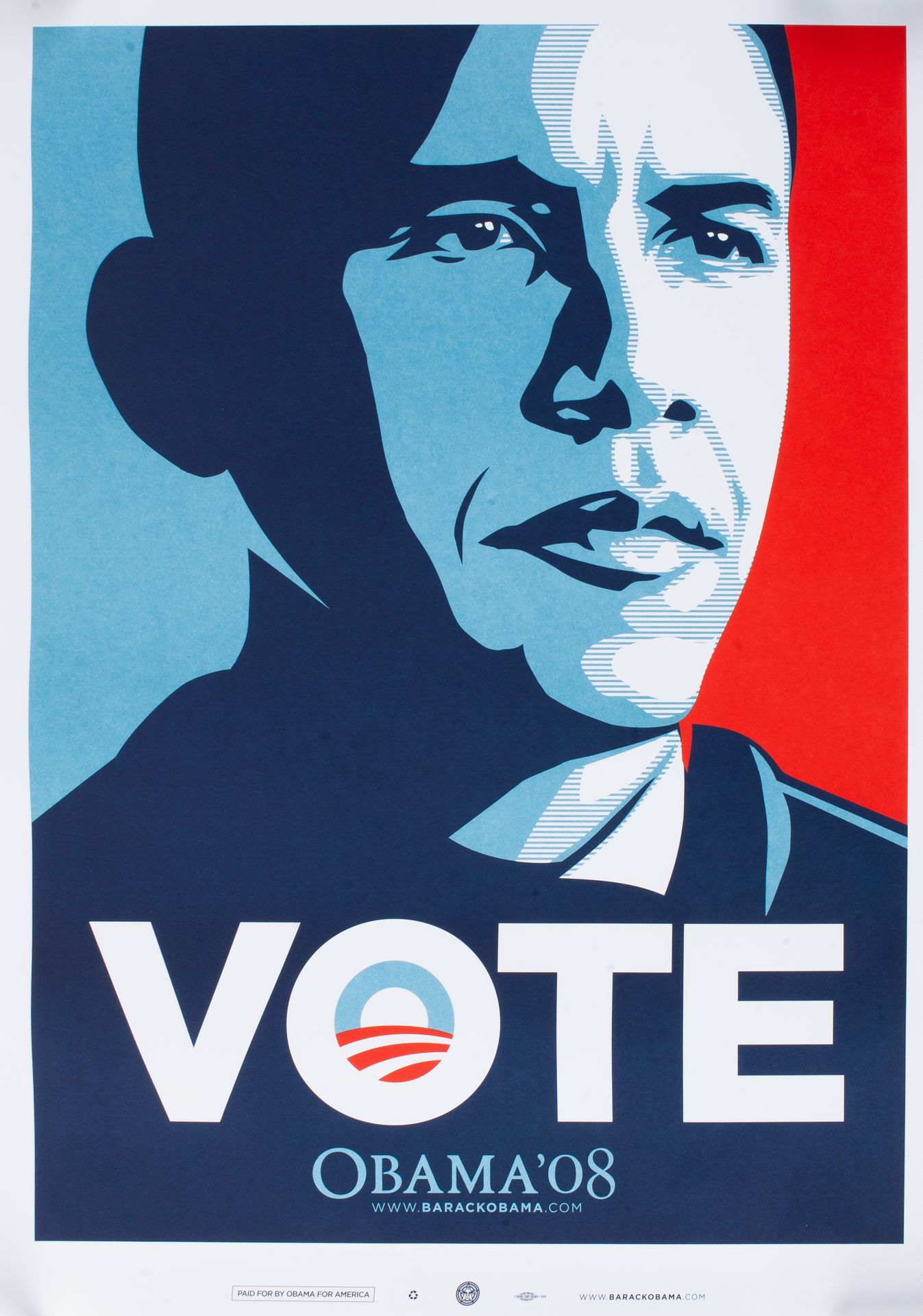 Shepard FAIREY (né en 1978) 奥巴马投票，2008年

纸上胶印平版印刷



60x45厘米