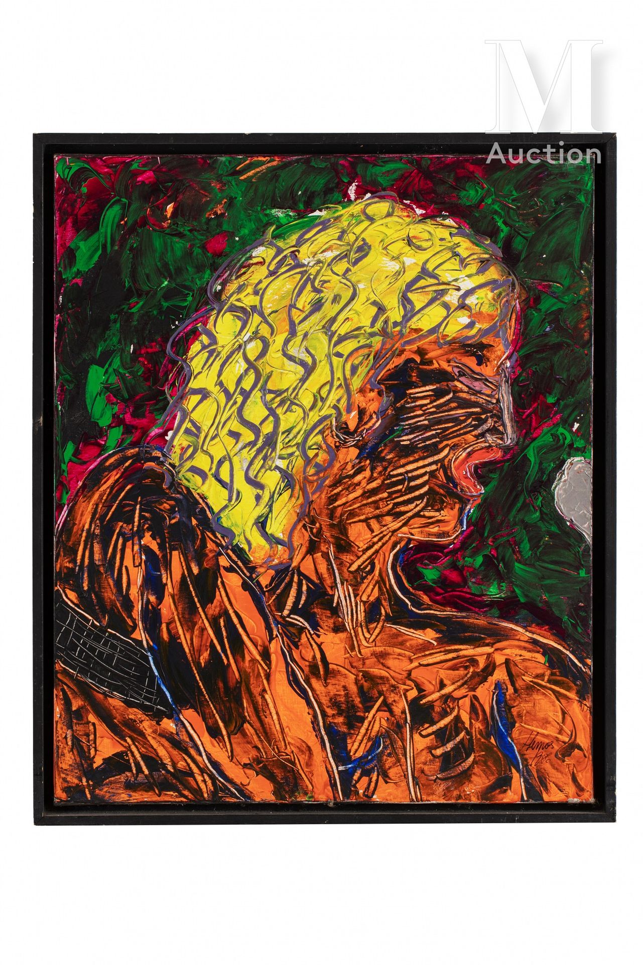 Luis LEMOS (né en 1954) 泪水》，1986年

丙烯酸画布，背面有签名和日期

65 x 54 cm



出处。

私人收藏，巴黎
