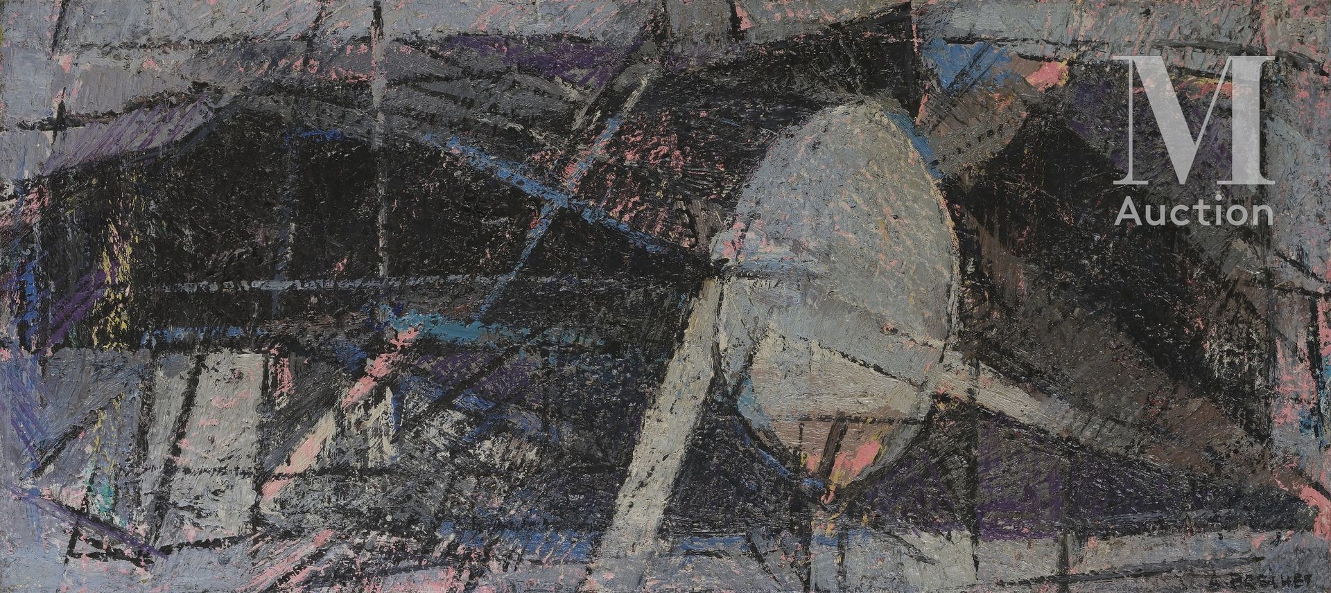 André BRECHET (1921-1993) 
构成





布面油画，右下角有签名，背面框架上有会签





27 x 61 厘米








&hellip;