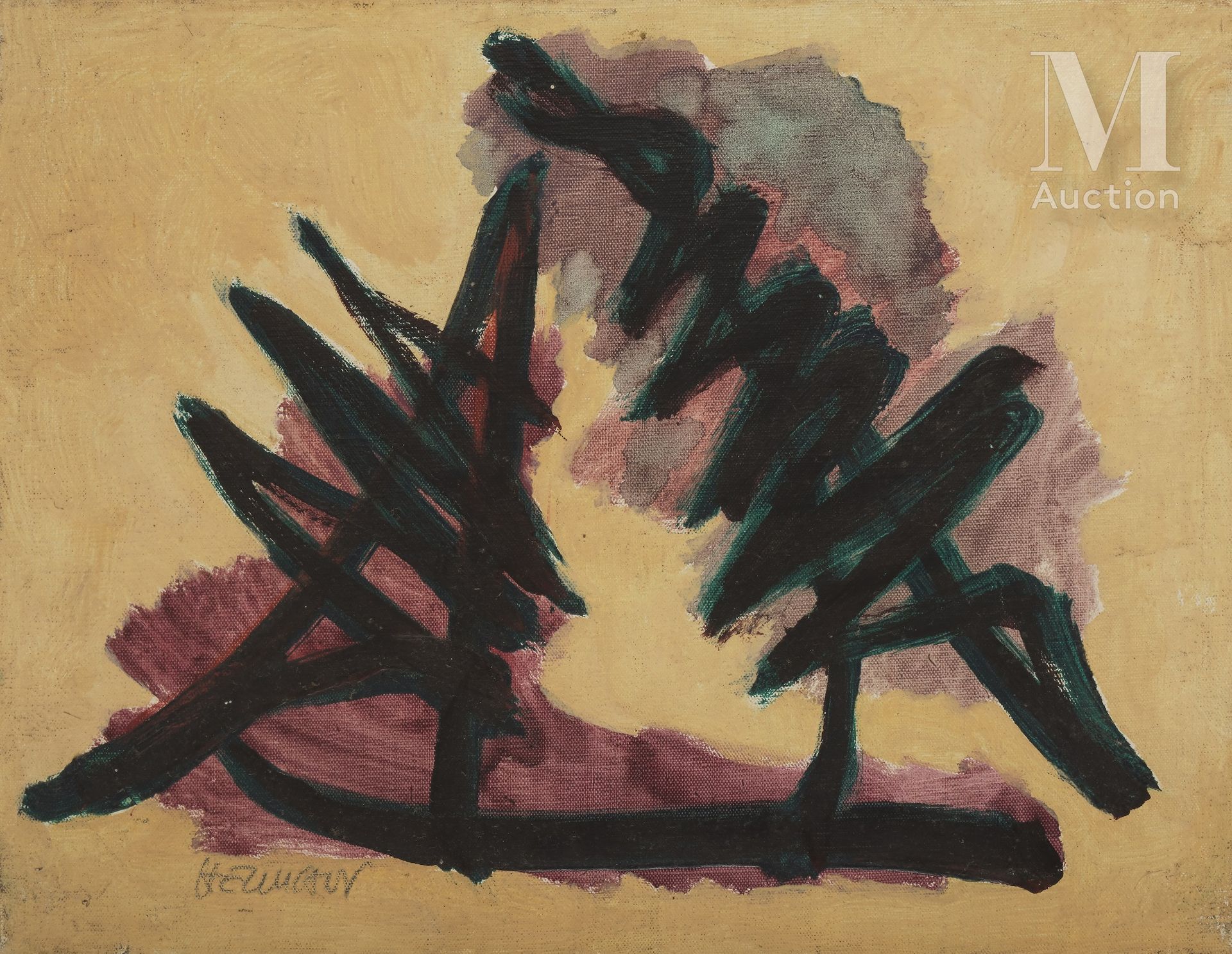 ROBERT HELMAN (1910-1990) 
构成





布面油画，左下角有签名，背面框架上有会签





27 x 35厘米









&hellip;