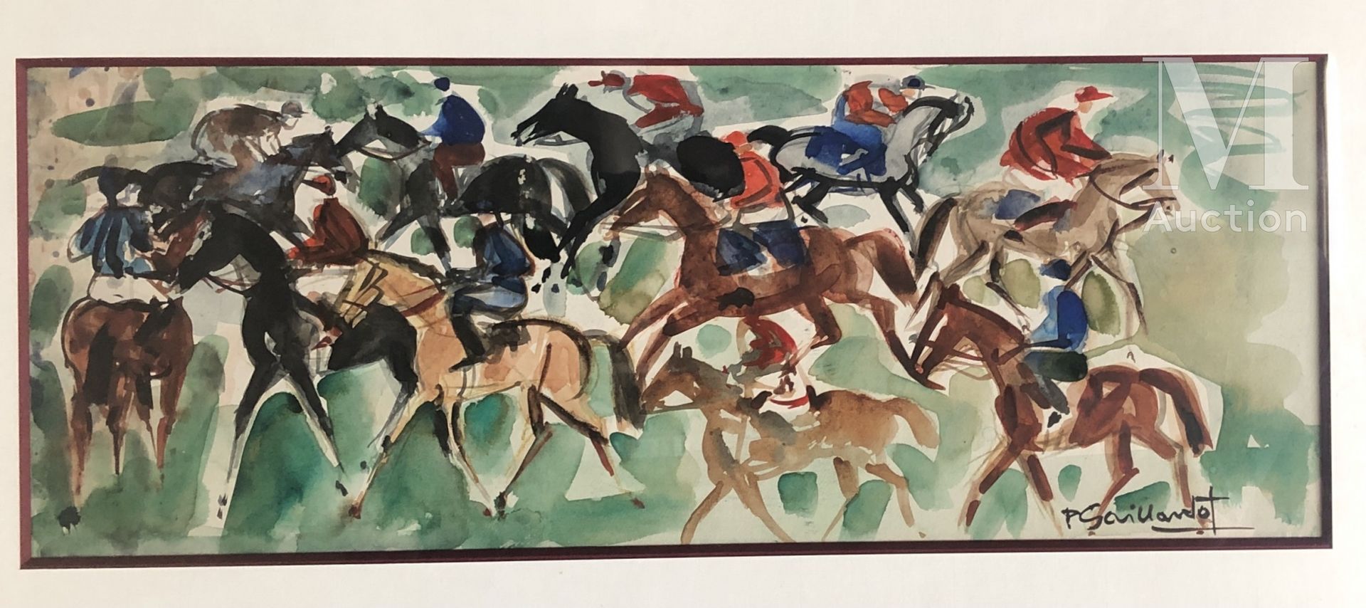 Pierre GAILLARDOT (1910-2002) 马球比赛

纸上水彩画

右下方有签名

24 x 66 cm