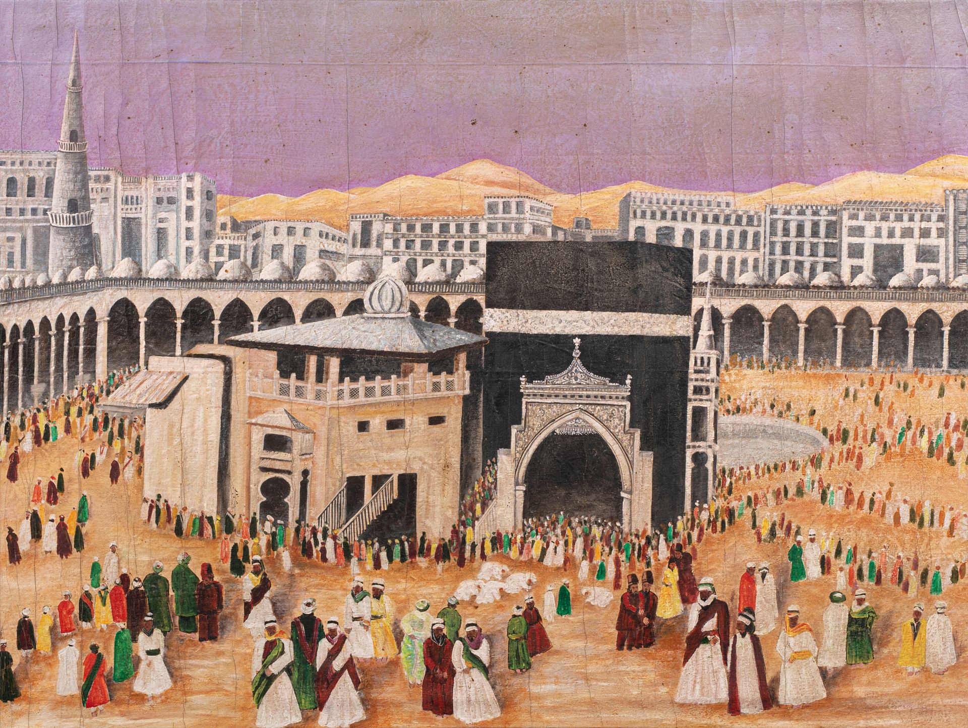 Vue du Sanctuaire de la Mecque Ecole turque du XXe siècle

Huile sur toile

95 x&hellip;