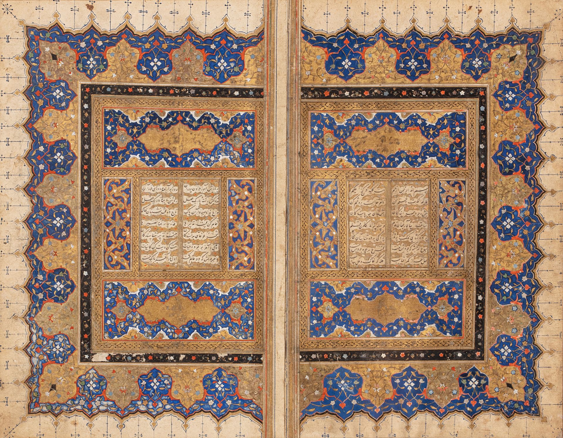 Frontispice de recueil poétique persan An illuminated double Quran leaf, Iran, 1&hellip;