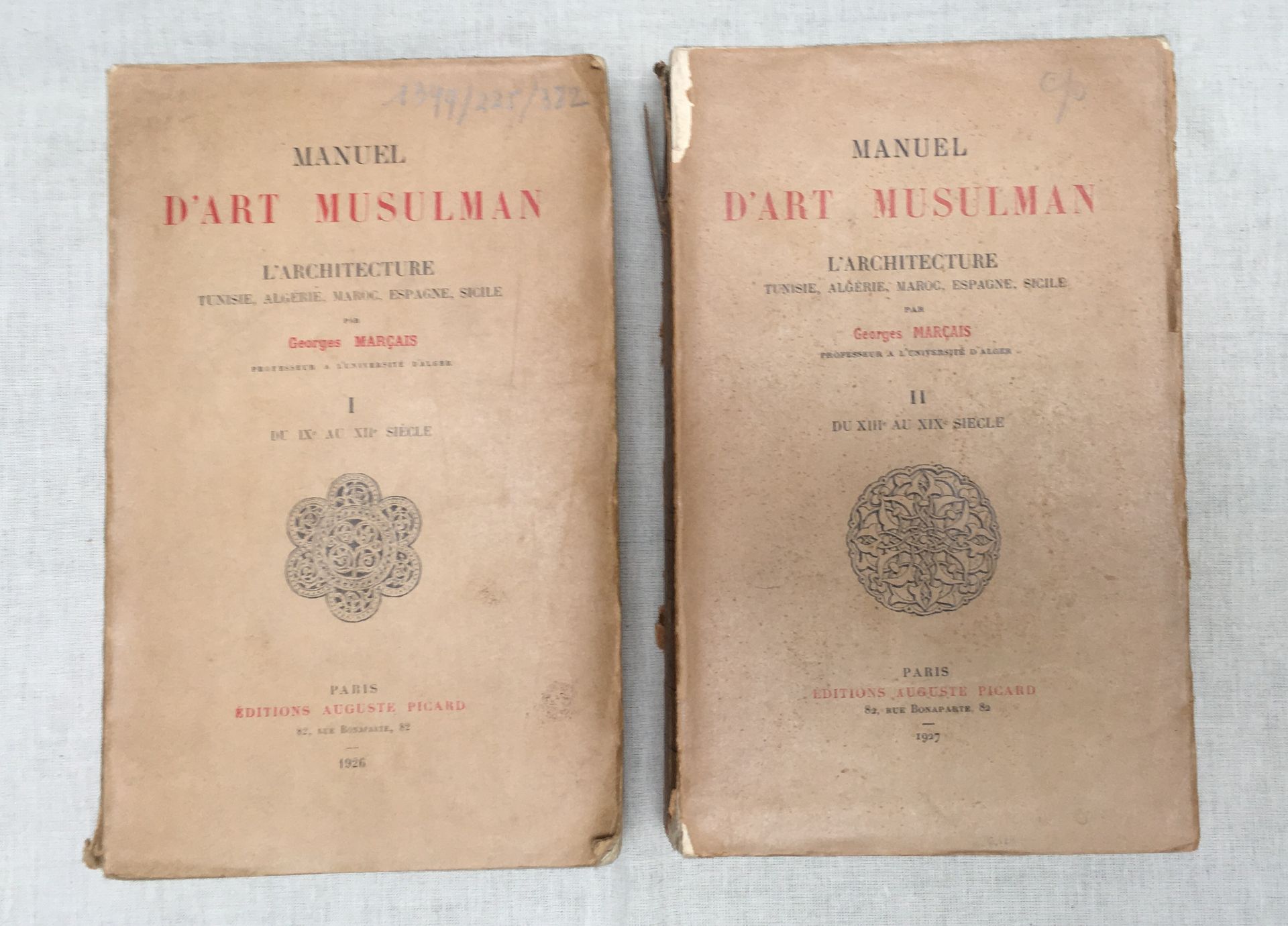 MARÇAIS (Georges). Handbuch der muslimischen Kunst T. I und II

MARCAIS (Georges&hellip;