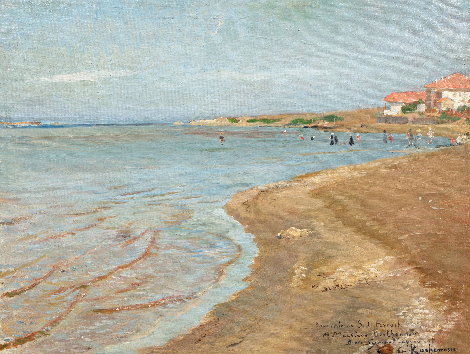 Georges Antoine ROCHEGROSSE (Versailles 1859 - Alger 1938) Le bord de mer, Sidi &hellip;