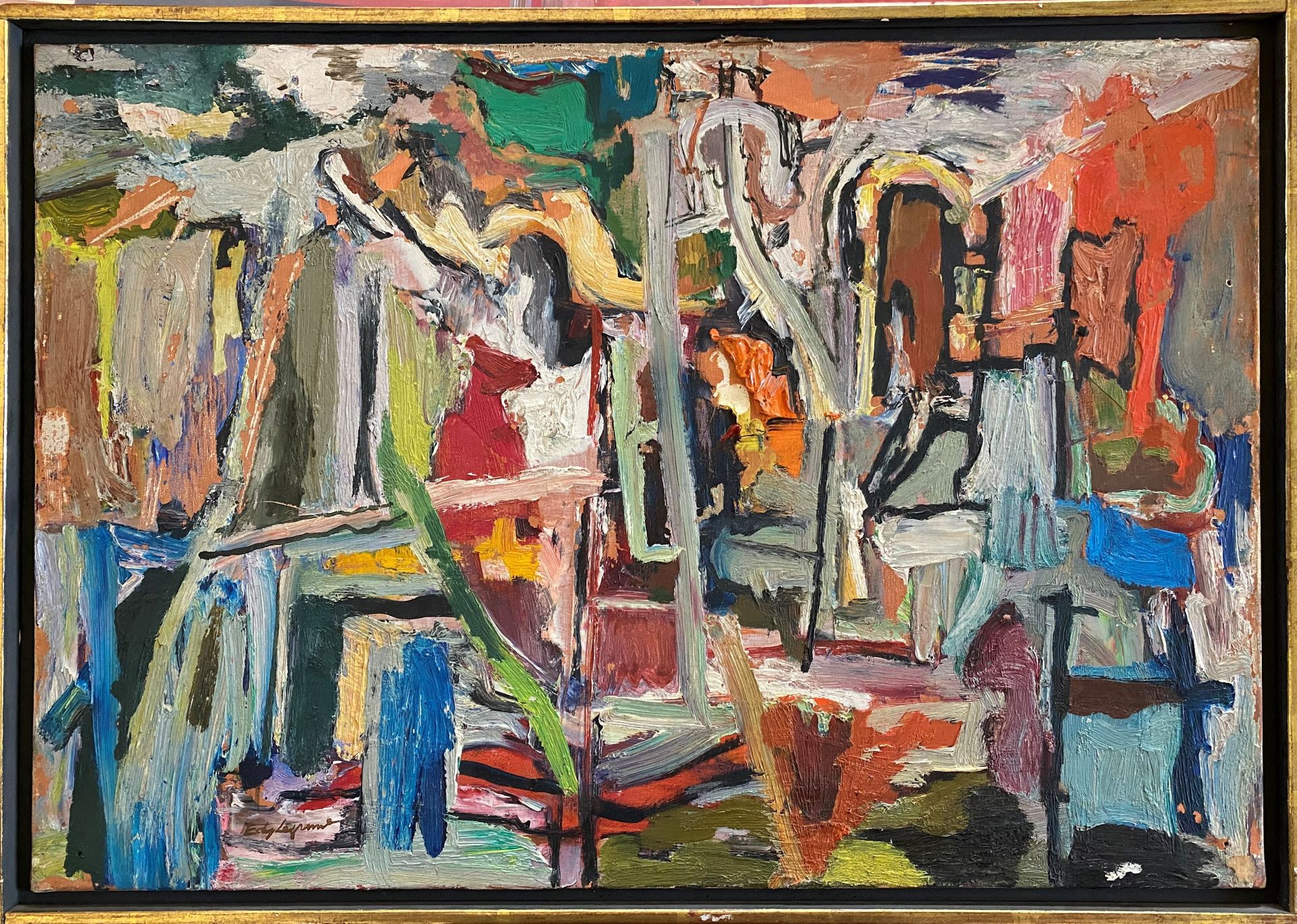 Null 
Edy LEGRAND (1892-1970), la porte de Carrière, 1960, huile sur toile signé&hellip;