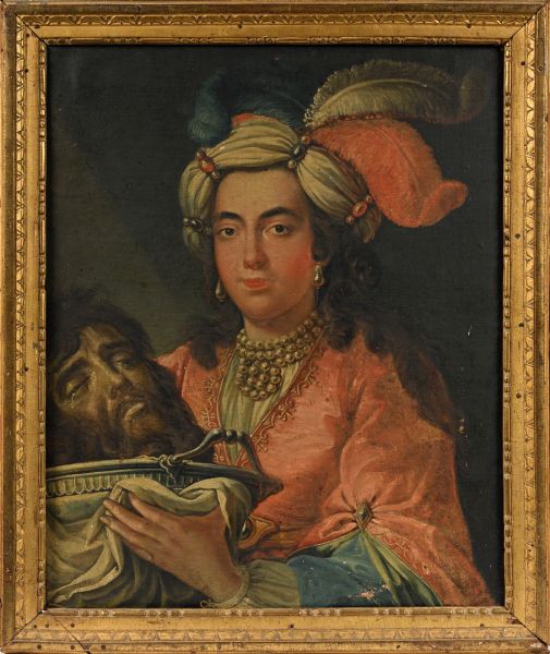 Null Siglo XVIII ESCUELA FRANCESA, Salomé con la cabeza de San Juan Bautista, ól&hellip;