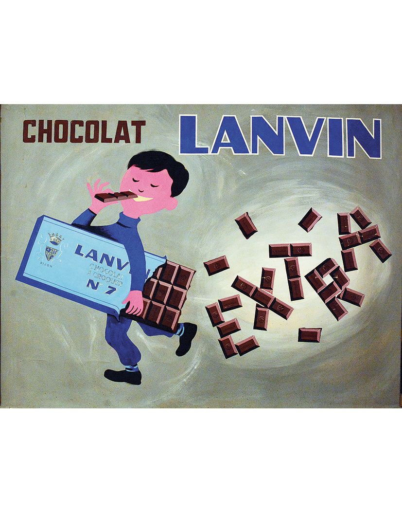 Chocolat Lanvin chocolat à croquer Dijon gouache signed …