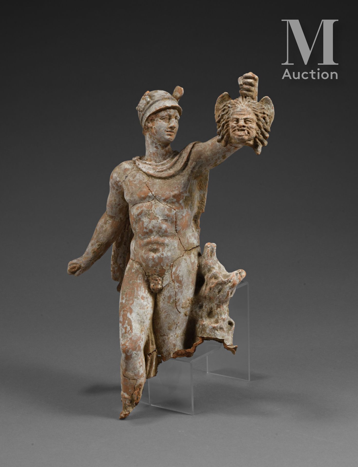 Grande statuette fragmentaire représentant Persée dans la nudité héroïque tenant&hellip;