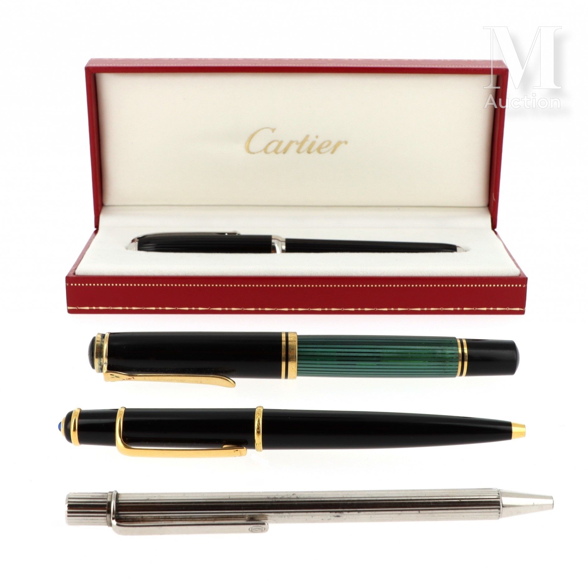 LOT DE STYLOS DIVERS Lot of various pens including :

- CARTIER, a silver plated&hellip;