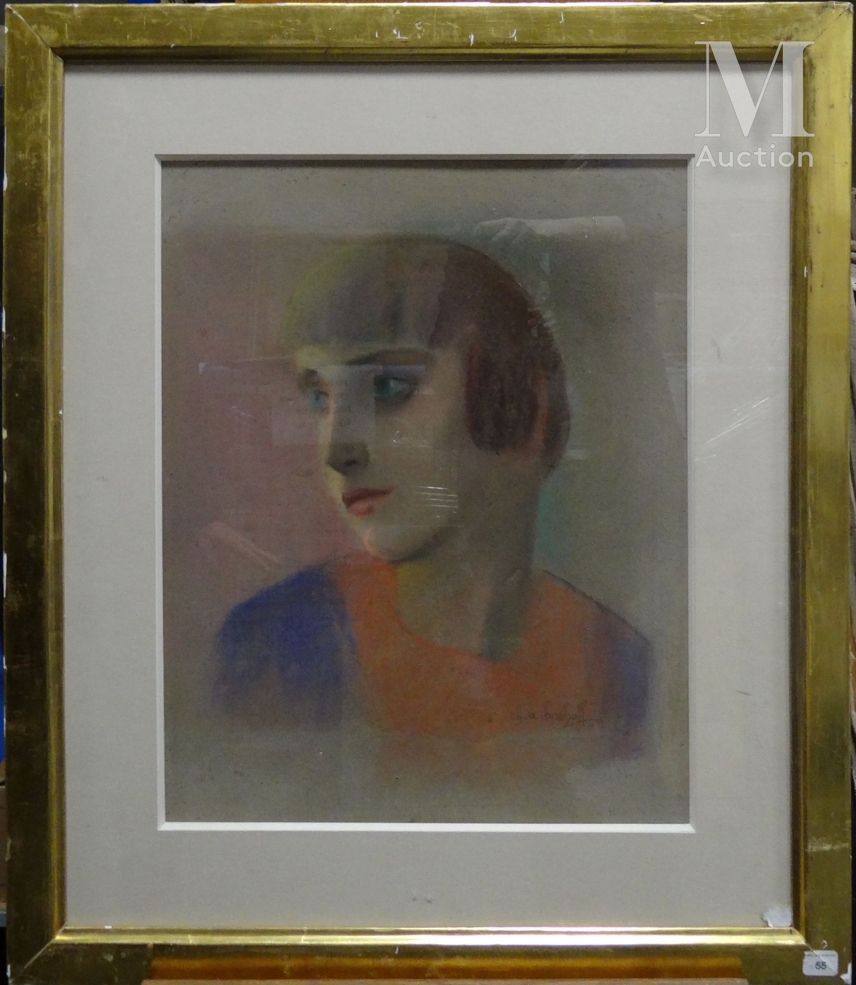 BISCHOFF Charles Adolphe (Rouen 1872-1960) Ritratto di donna

Pastello

42,5 x 3&hellip;