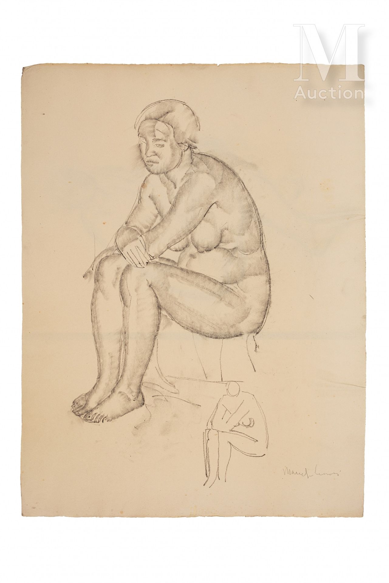 Jules Oury dit Marcel-Lenoir (Montauban 1872 - Montricoux 1931) 坐着的女人的裸体

炭笔和树桩在&hellip;