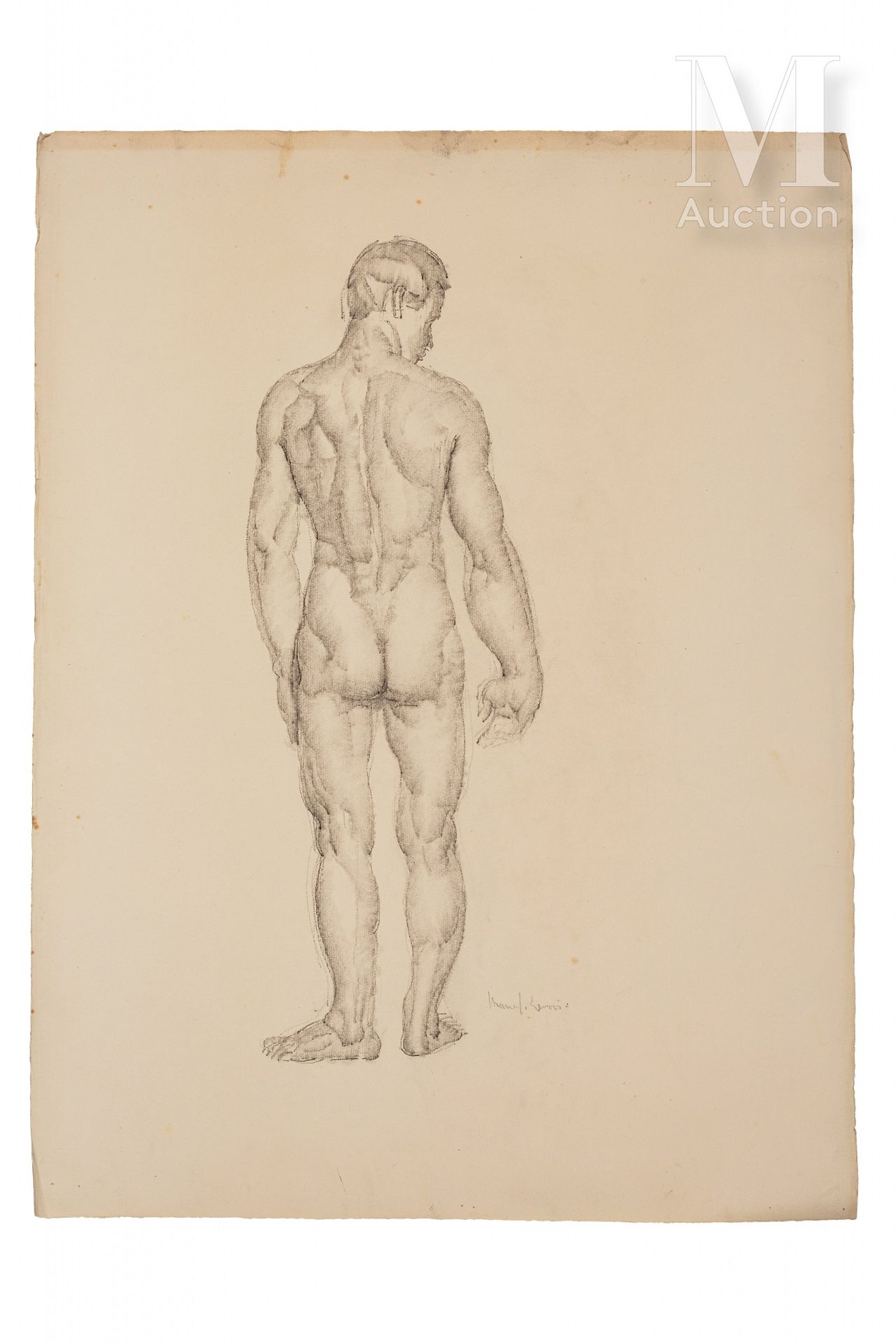 Jules Oury dit Marcel-Lenoir (Montauban 1872 - Montricoux 1931) Male Nude from b&hellip;